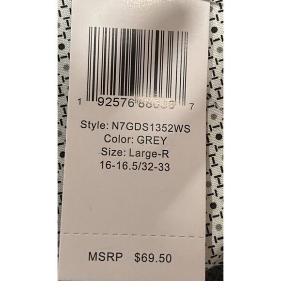 NWOT Nick Graham Everywhere Men‎ Size Large Stretch L/S Shirt Modern Fit Gray - Picture 9 of 9